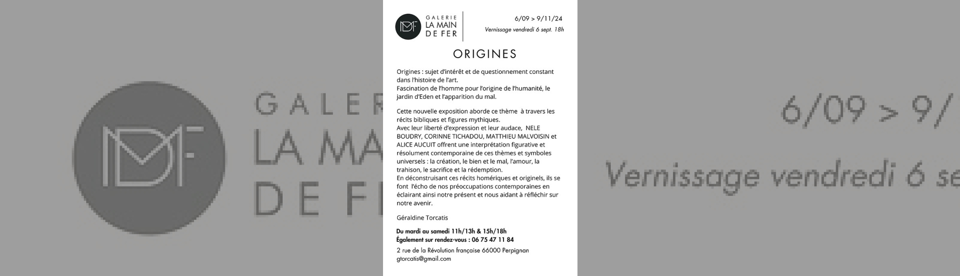 Photo N°2 : EXPOSITION "ORIGINES"